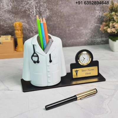 UrbanLane 1 Compartments Plastic Desk Organizer(White, Black)