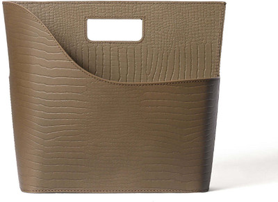 Three Sixty 1 Compartments Leather Magazine Holder(TAUPE)