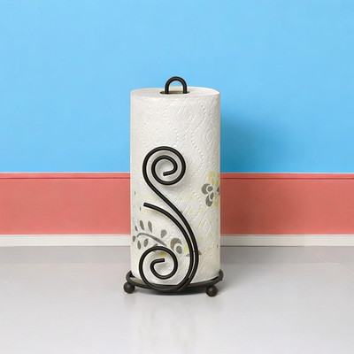 Homely Get Crafty 1 Compartments Iron Napkin Holder(Black)