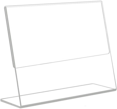 Parikshit Sublimation 1 Compartments Acrylic photo 1pc display stand for shop exhibition paper holder table top photo frame single(Transparent, Clear)