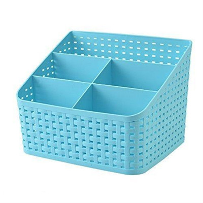 Breyers 5 Compartments Plastic Multi Purpose Holder Pen stand(Blue)