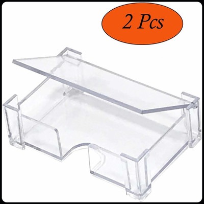 PANKU 1 Compartments Cast Acrylic Visiting/Business Desk Card Holder Display Stand(Transparent)