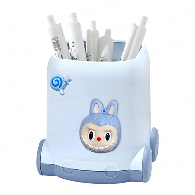 FunBlast 2 Compartments Plastic Desk Organizer(Blue)