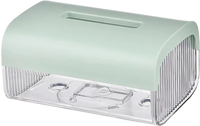oddpod 1 Compartments ABS Plastic Tissue Box Holder(Clear Mint)