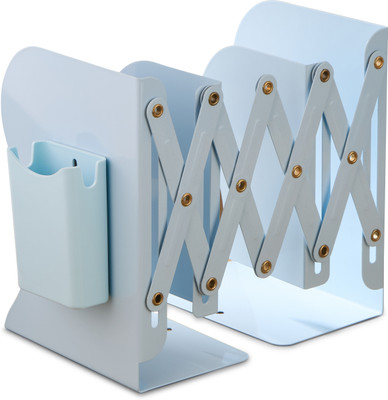 Expro 4 Compartments Metal Metal Book Stand(Skyblue)