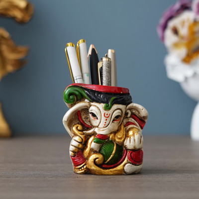 shyam antique creation 1 Compartments Resin Pen Holder(Multicolor)