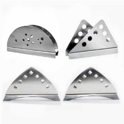 Fably 4 Compartments Stainless Steel 4pc Stainless Steel Holder Napkin Stand Set of 4 (pack of 4)(Silver)