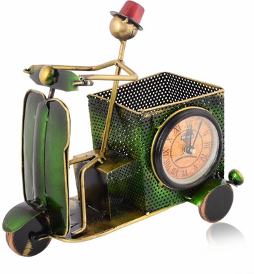 CHASINGCAMMEL 1 Compartments Metal Pen Stand(Green)