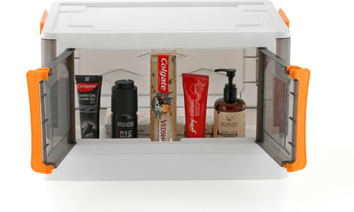 PIXNA 1 Compartments plastic Side handles with orange accents for portability.(Multicolor)