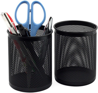 ZIARO 1 Compartments METAL PEN HOLDER(Black)