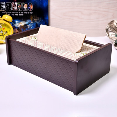 HOME SPARKLE 1 Compartments Engineered Wood Tissue Napkin Holder Organizer(Brown)