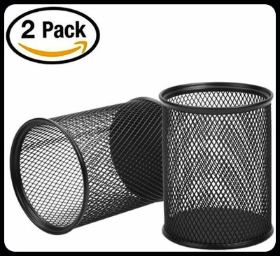 PANKU 1 Compartments Iron Desk Organisers(Black)