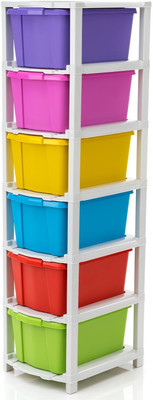 Nejadhari 1 Compartments Plastic Multi-Functional Storage Drawer Cabinet Storage Organizer with Drawers(Multicolor)