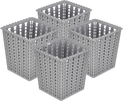 Heart Home 1 Compartments Plastic Pen Holder(Grey)