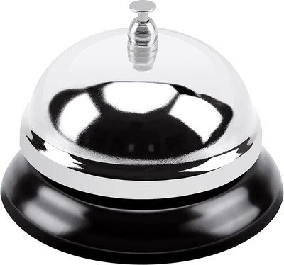 SYGA 0 Compartments Metal Desk Bell(Silver)