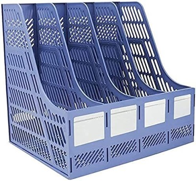 XYJIQS 4 Compartments plastic File Rack(Multicolor)