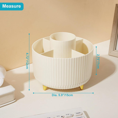 AARUKCREATION 1 Compartments PLASTIC PEN HOLDER(White)