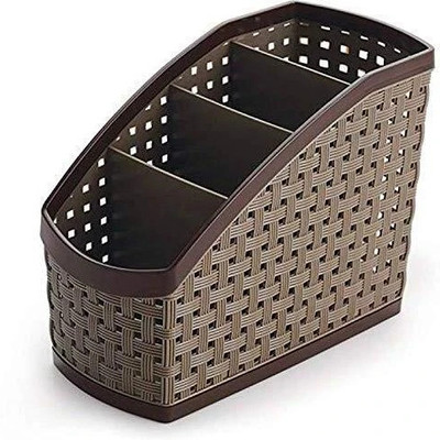 Philocaly Enterprise 4 Compartments Plastic Desk Storage(Multicolor)