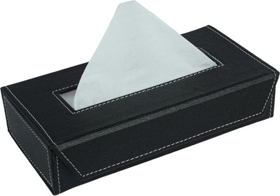 TECHEL Tissue Box/Napkin Box Holder/Tissue Paper Holder SZZ11 Vehicle Tissue Dispenser(Black)