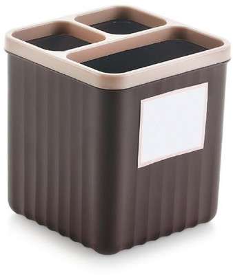Bluzap 3 Compartments Plastic Desk Organizer(Multicolor)