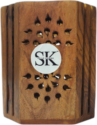 SHILP KUMBH 1 Compartments Sheesham wood STAIONOERY/ CUTLERY HOLDER(Brown)