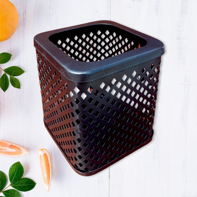 triple paper 1 Compartments Metal Pen Stand(Black)