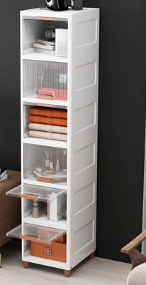 EDENGLOW 6 Compartments plastic Multipurpose Storage Organizer Box(White)