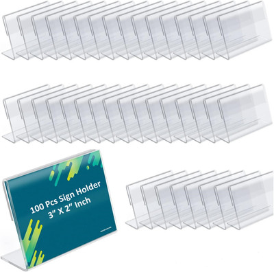 RASPER 1 Compartments Acrylic Sign Holder L Shape Table Display Stand Label Price Tag for Office Counter Restaurants Store Shop Acrylic Food Tag 3x2 Inches (Pack Of 100 Pcs)(Clear Transparent) RASPER 1 Compartments Acrylic Sign Holder L Shape Table Display Stand Label Price Tag for Office Counter Restaurants Store Shop Acrylic Food Tag 3x2 Inches (Pack Of 100 Pcs)(Clear Transparent)