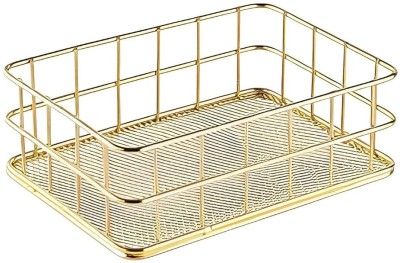 oddpod 1 Compartments Metal Stationery Tray(Gold)