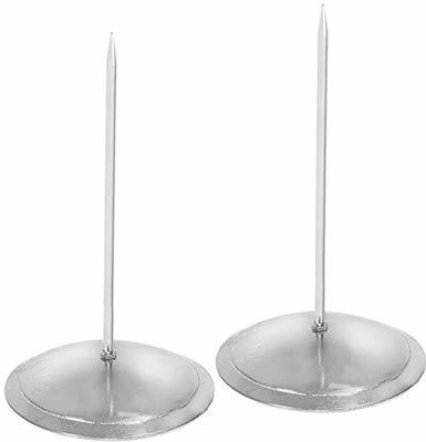 STORITE 0 Compartments Stainless Steel Bill Fork for Bill Receipt Note Paper Order Office Desk(Silver)