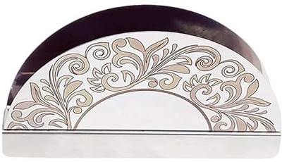 Brunchy 1 Compartments Stainless Steel Tissue Paper Holder Stand for Kitchen & Dining(Silver)