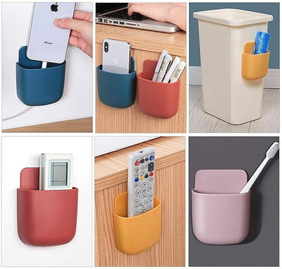 Dejmin 1 Compartments Plastic remote holder(Multicolor, White, Black, Blue, Orange)