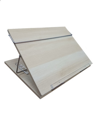 LUVYANSH 2 Compartments WOODEN Desk Organizer/Laptop Stand Small Size (12*16 inch)with Height Adjustable(LIGHT BEIGE)