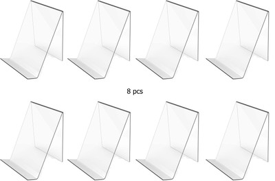 Parikshit Sublimation 1 Compartments Acrylic, Exhibition 8 pc Book Display Stand Clear Acrylic Display Easel Transparent Tablet Holder(Transparent, Clear)