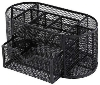 ECAPT 9 Compartments Metal Office School Home(Black)