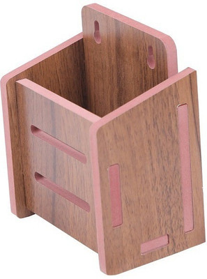PRIYANSHM IMPEX 1 Compartments MDF WOOD phone holder(BROWAN)