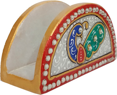 Purpledip 1 Compartments Marble Napkin Holder(Multicolor)