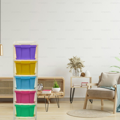 LITARIYU 5 Compartments Plastic All(Multicolor)
