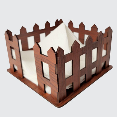 WallDaddy 1 Compartments Wood Tissue Paper Stand(Brown)