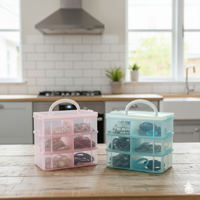MAXTID 6 Compartments Plastic PP(Pink)