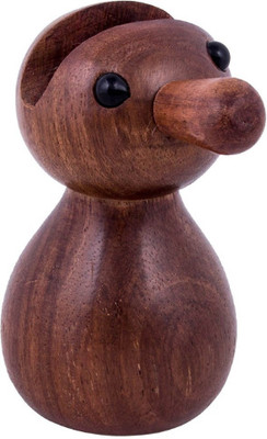 Quickcollection 1 Compartments Wooden Nose Shaped Spectacle Specs Eyeglass Sunglasses Stand Holder(Brown)