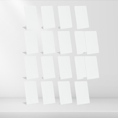 CPI 20 Compartments Acrylic 4x6 inch Acrylic QR Stand for Shop, Salon, Cafe, Clinic Counter (Pack of 20)(White)