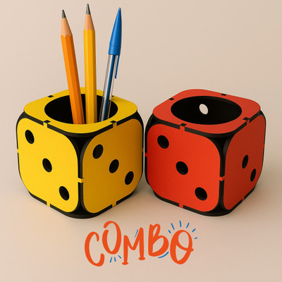 Dyzom 1 Compartments wooden 1(Yellow, Red)
