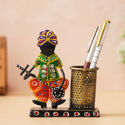 Dartistry 1 Compartments Iron Pen Stand(Multicolor)