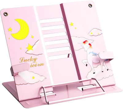 CPM 1 Compartments Metal Metal Book Stand(Pink)