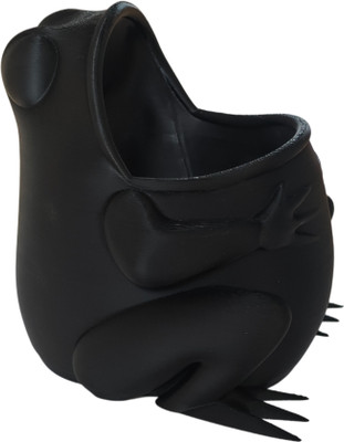 The Cube Mart 1 Compartments Plastic Frog Desk Organiser Pen, Pencil Holder(Black)