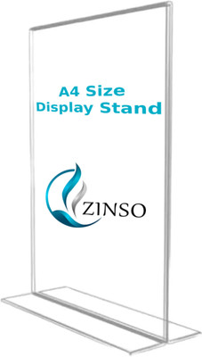 ZINSO 1 Compartments Acrylic Desk display stand(Clear)