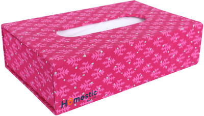 HOMESTIC by Kuber Industries 1 Compartments Cardboard Tissue Paper Box(Pink)