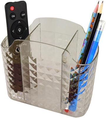 Rhobos 3 Compartments plastic Multipurpose Organizer(White)