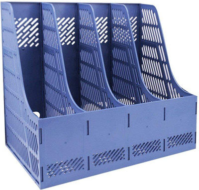 JUPREV 4 Compartments Plastic File Plate Office Desk Organizer Literature Magazine Book Paper Document Folder Tray with Office Home Desktop Book Box Bookshelf 4 Section 1 pcs(Blue) JUPREV 4 Compartments Plastic File Plate Office Desk Organizer Literature Magazine Book Paper Document Folder Tray with Office Home Desktop Book Box Bookshelf 4 Section 1 pcs(Blue)